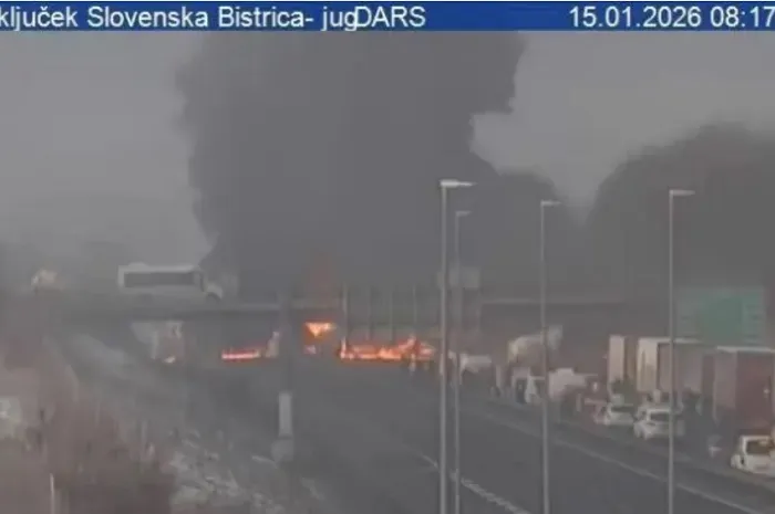 V hudi nesreči cisterne in kombija pri Slovenski Bistrici umrl en človek