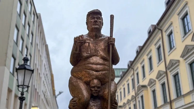 Razstava kipa Donalda Trumpa v Evropskem parlamentu sprožila ostre odzive