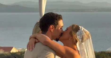 Šime Vrsaljko in Kaja Vidmar sta se poročila pri Zadru