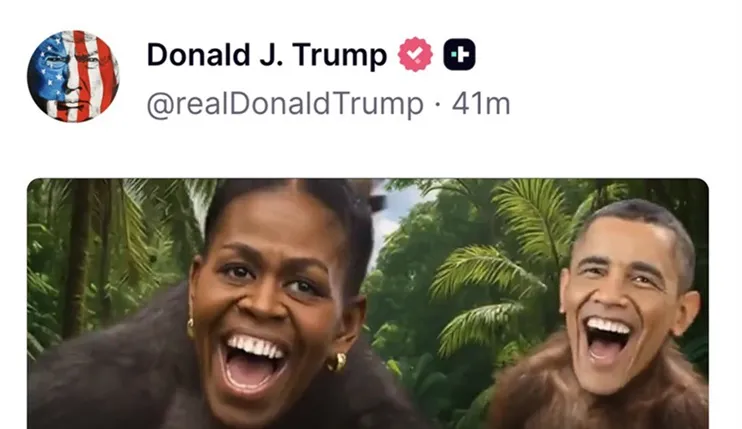 Доналд Трамп објави и избриша расистичко видео за семејството Обама
