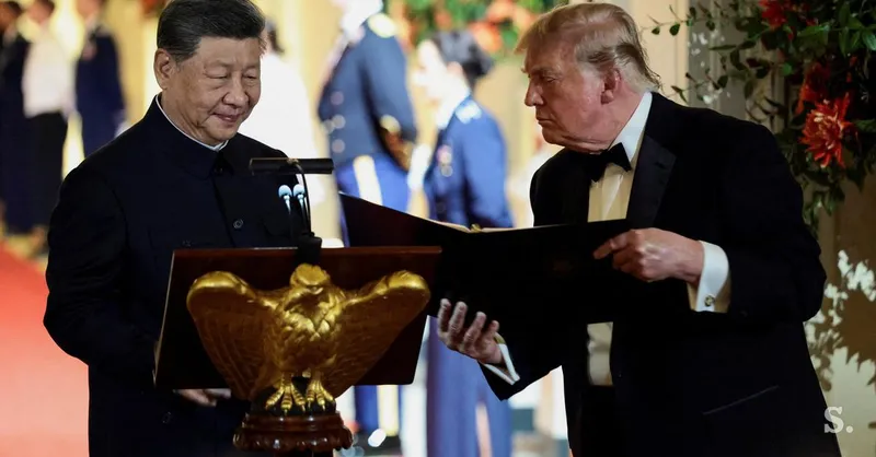 Trump in Xi na državniški večerji poudarila pomen sodelovanja ZDA in Kitajske