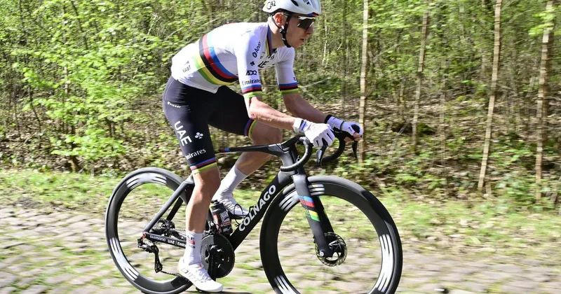 Wout van Aert v sprintu premagal Tadeja Pogačarja na klasiki Pariz-Roubaix