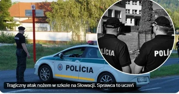 Trinajstletni učenec z nožem napadel osnovno šolo v Staškovu na Slovaškem