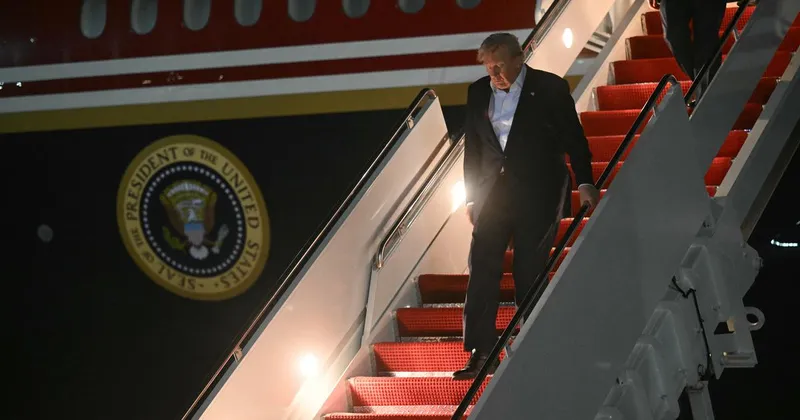 Donald Trump skrivaj zamenjal letalo po grožnji z iranskim napadom