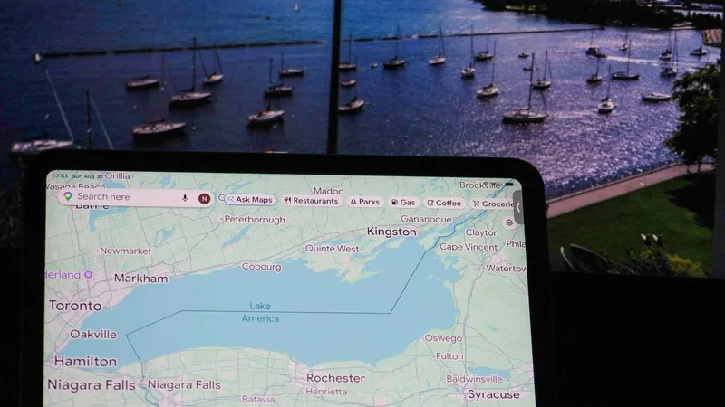 Google Maps v ZDA po Trumpovem ukazu: Ontarijsko v Ameriško jezero