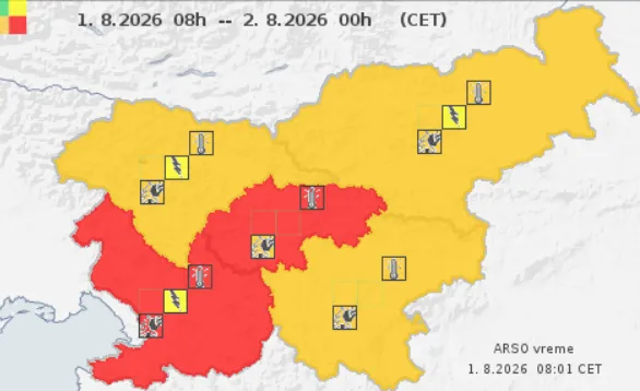 Arso opozarja na vročinski val, požare in ohladitev v petek