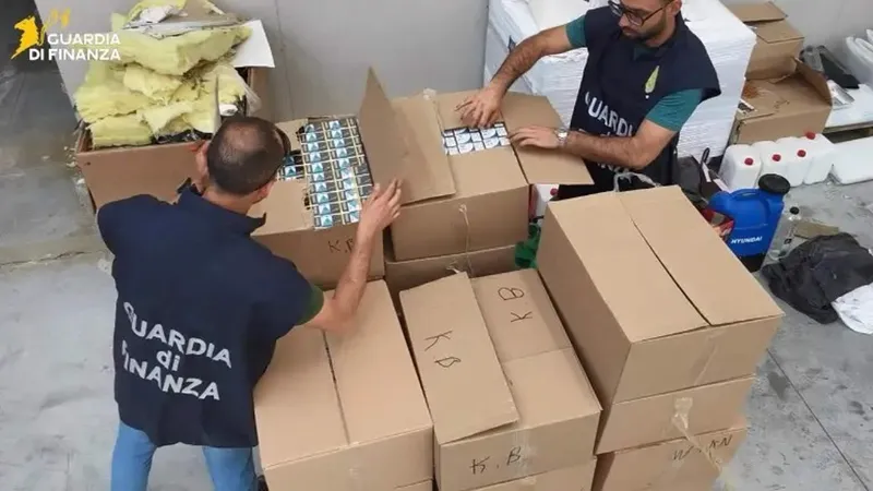 Italijanska finančna policija pri Vidmu razbila ilegalno tovarno cigaret