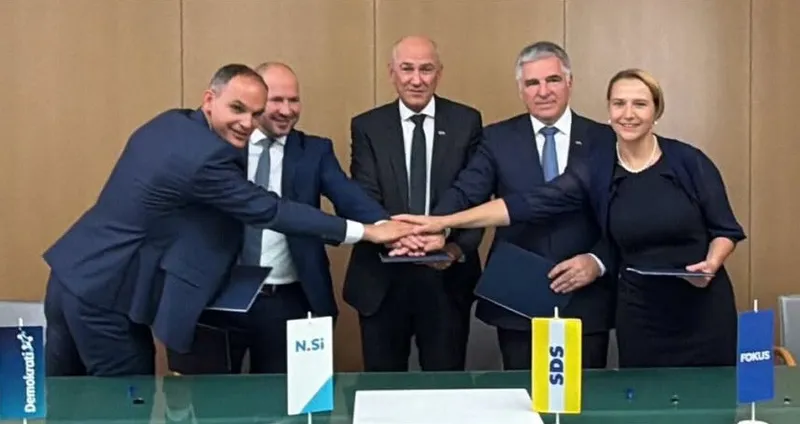 Stranke SDS, Demokrati, NSi, SLS in Fokus podpisale koalicijsko pogodbo