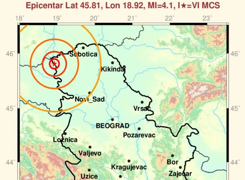 Земјотрес од 4,1 степени кај Бездан предизвика штети во Бачки Моноштор