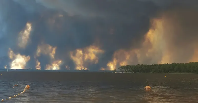 Francija in Španija se borita z gozdnimi požari, evakuiranih več sto tisoč