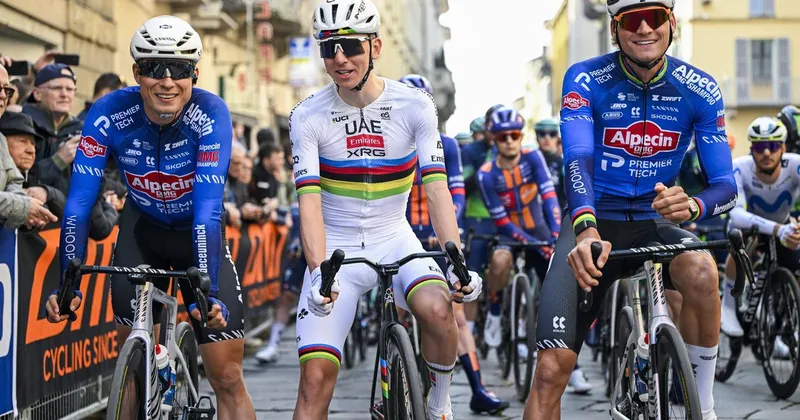 Tadej Pogačar po napadu na Poggio in sprintu prvič zmagal na Milano-Sanremo